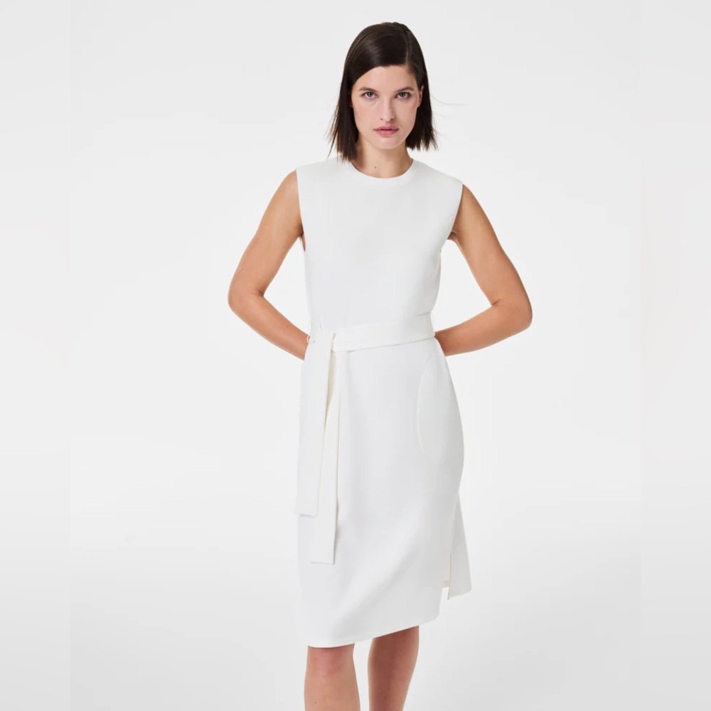 NWT Spanx AirEssentials Tie-Waist Tank Dress in Powder (Size L)
